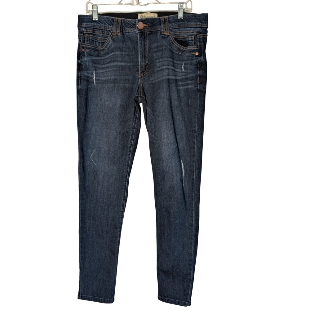 DEMOCRACY Ab Technology Distressed Ankle‎ Skimmer Stretch Jeans Women's 12